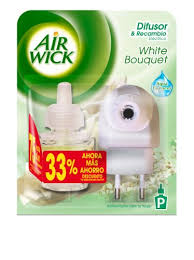 AMBIENTADOR AIR WICK ELECTRICO APARATO+REC WHITE BOUQUET 19ML