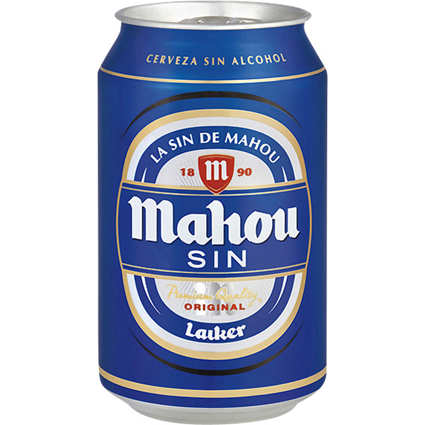 CERVEZA MAHOU S/ALCOHOL LATA33CL