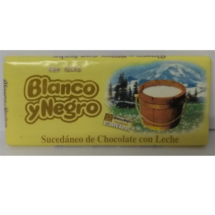 CHOCOLATE BLANCO Y NEGRO LECHE 125GR