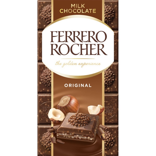 CHOCOLATE FERRERO ORIGINAL TABLETA 90GRS