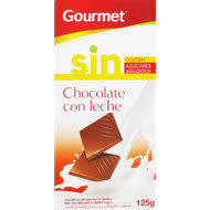 CHOCOLATE GOURMET CON LECHE S/AZUCAR 125GR