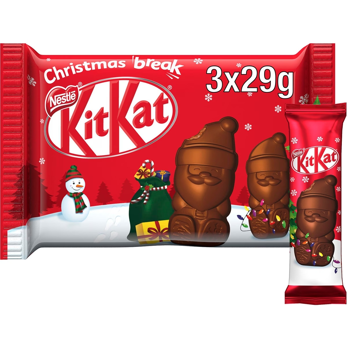 CHOCOLATE KIT KAT CHRISTMAS BREAK 3UDS