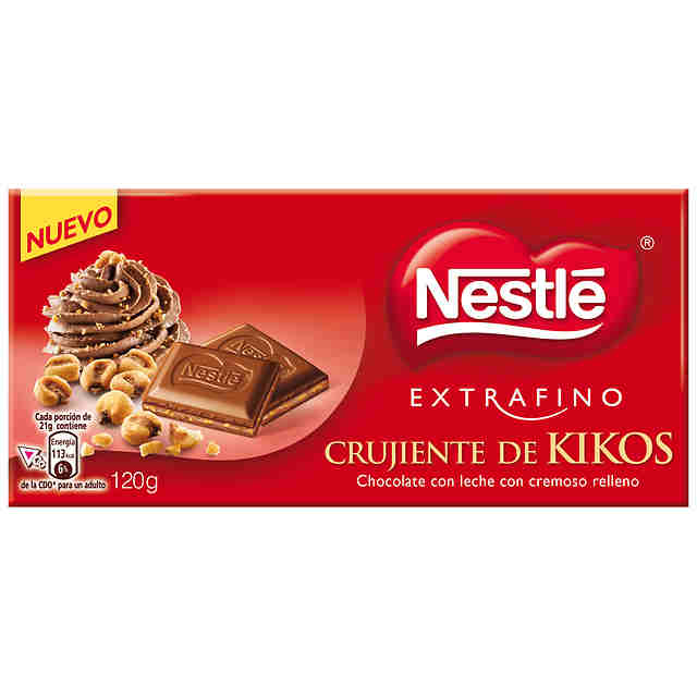 CHOCOLATE NESTLE EXTRAFINO CRUJIENTE DE KIKOS 120GRS