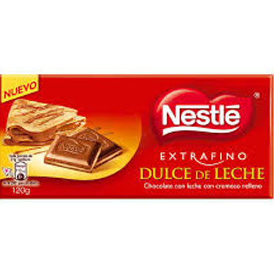 CHOCOLATE NESTLE EXTRAFINO DULCE DE LECHE 120GRS