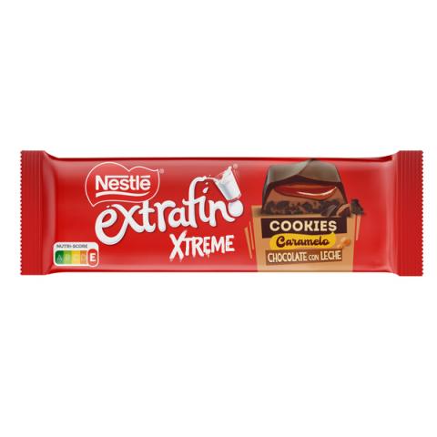 CHOCOLATE NESTLE XTREME COOKIES, CARAMELO 240GRS