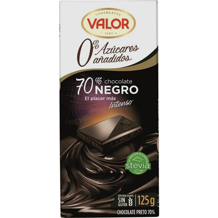 CHOCOLATE VALOR S/AZUCAR NEGRO 70% 125GR