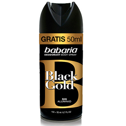 DESODORANTE BABARIA BLACK GOLD 200ML