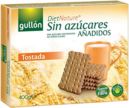 GALLETA GULLON DIET NATURE TOSTADA S/AZUCAR 400GRS
