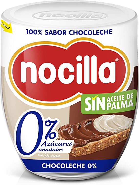 NOCILLA 2 SABORES S/AZUCAR 0% 180GRS VASO CRISTAL
