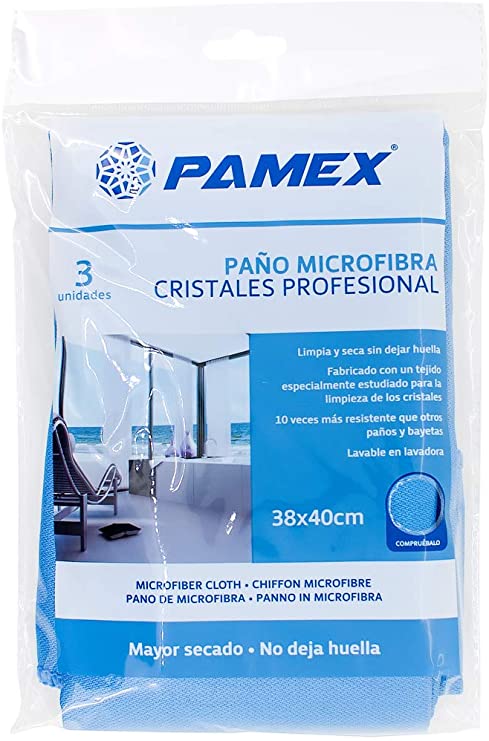 PAÑO MICROFIBRA PAMEX CRISTALES PROFESIONAL 38X40CM