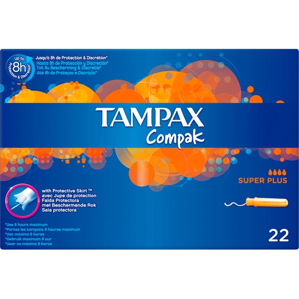 TAMPONES TAMPAX COMPAK SUPER PLUS 22UDS
